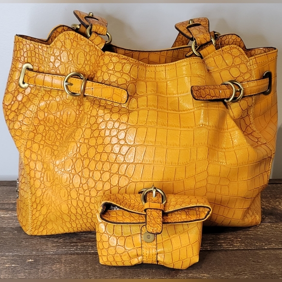 Jessica Simpson Croc Embossed Bag & Wallet- STUFF THE BAG ITEM 1-20 - Picture 15 of 15